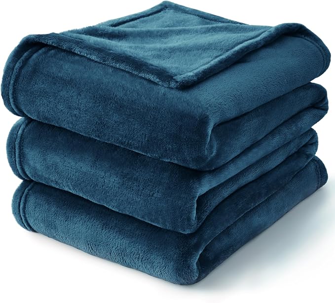 BEDELITE Fleece Blanket Soft Plush Twin Size Blanket Mineral Blue 60"x80" | - Image 8