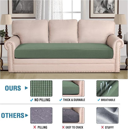 H.VERSAILTEX Super Stretch Individual Seat Cushion Covers Sofa Covers Couch - Image 2