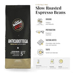 Caffe Vergnano 1882 Antica Bottega Whole Bean Arabica Medium Roast Espresso, 2.2 lbs Bag - Italian Coffee Beans with notes of Chocolate, Nuts & Caramel, Intensity 5/10-1000g Bag