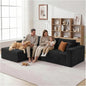 108" Boneless Couch Modular Sectional Sofa, L-Shaped Couch by Urnodel