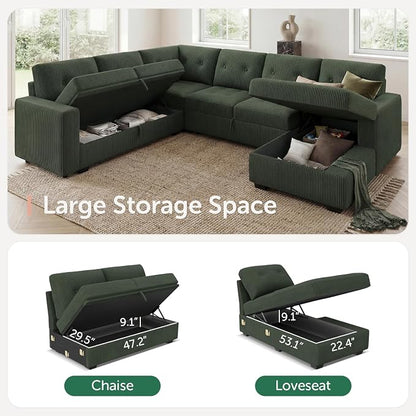 HONBAY Sectional Sleeper Sofa Bed - Image 3