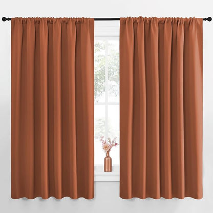 NICETOWN Blackout Curtains for Bedroom, Burnt Orange, 1 Pair, 70 by 63-inch by NICETOWN