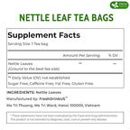 FreshDrinkUS, 30 Nettle Leaf Tea Bags, 100% Natural & Pure from Nettle Leaves. Loose Leaf Nettle Herbal Tea. Nettle Leaf Tea. No Sugar, No Caffeine, No Gluten, Vegan.
