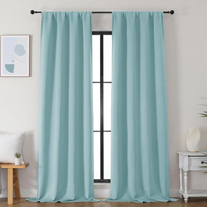 Simplebrand Ava Aqua Blackout Curtains by Simplebrand
