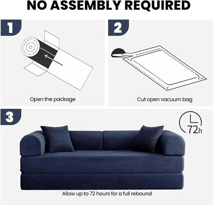 79'' Convertible Sleeper Sofa Bed, 5 in 1 Folding Floor Couch - Image 7