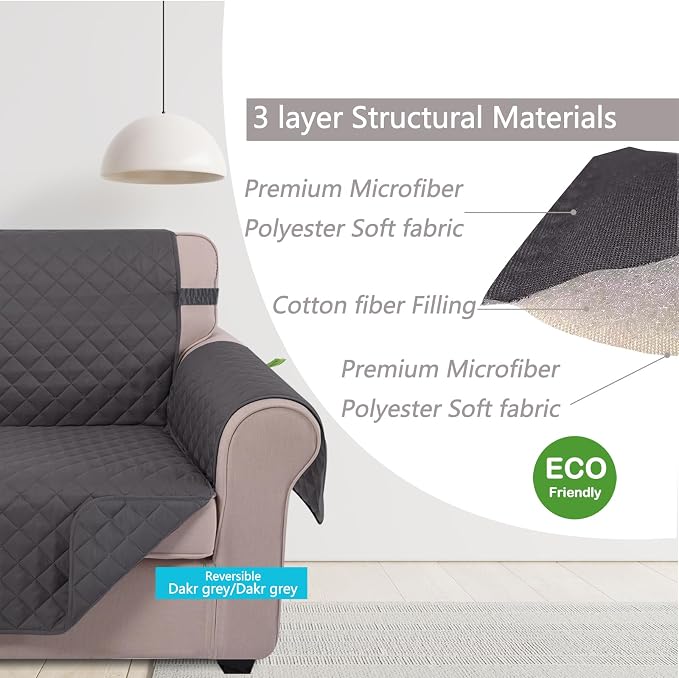 U-NICE HOME Large Sofa Cover Reversible Couch Cover - Image 4