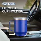 30 oz Tumbler with Handle and Lid, Stainless Steel Tumblers Bulk Double Wall Vacuum Insulated Travel Mug Leak Proof Cup Keep Drinks Cold and Hot Blue, 4 Pack