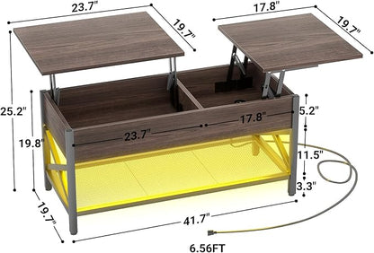 Aheaplus Coffee Table, Lift Top Coffee Table - Image 2