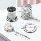 Reinmoson Tea Strainers for Loose Tea, Extra Fine Mesh Tea Infuser, 304 Stainless Steel & Updated Slim Threaded Lid, Loose Leaf Tea Steeper for Black Tea, Rooibos, etc