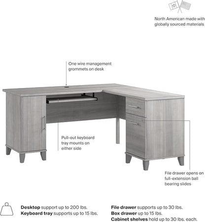 Bush Home 60-Inch L-Shaped Desk - Image 8
