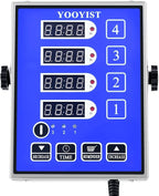 Kitchen Timers for Cooking – 4 Channel Commercial Kitchen Timer Restaurant Kitchen Supplies – Stainless Steel LED Technology Kitchen Timer Digital – Reminder Function, Loud Alarm, Blue