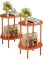 Small Modern Round Side Table Set of 2, 2-Tier Side Tables Living Room by DGSANDGPuttheCustomerFirst