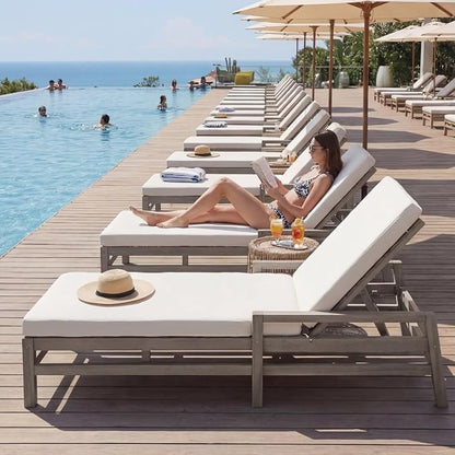 Outdoor Chaise Lounge Chair Set of 3, Patio Chaise Lounge Recliner - Image 6