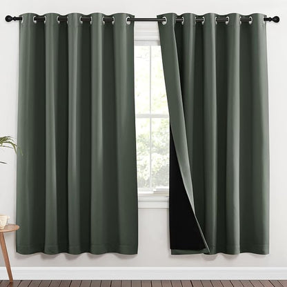 NICETOWN 100% Blackout Window Curtain Panels, Full Light Blocking Drapes by NICETOWN