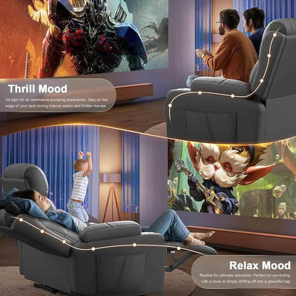 Reclining Loveseat, 55.1" RV PU Leather Wall Hugger Recliner Love Seats Sofa - Image 9