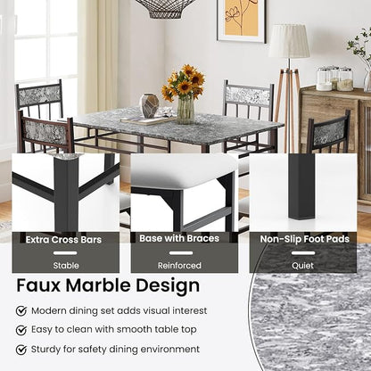 NAFORT 5 Piece Dining Table Set - Image 4