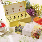 Tea Forte Soleil Petite Presentation Box Tea Gift Set Sampler, 10 Count, 2 of Each Variety Individually Wrapped Handcrafted Pyramid Infuser Bags