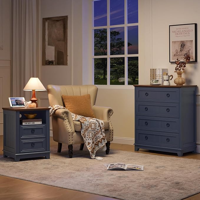 Joaxswe Farmhouse 4 Drawer Dresser - Image 10