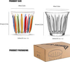 MHW-3BOMBER Espresso Coffee Glasses Set of 6 Drinking Glasses 8.1OZ Latte Glasses for Beverage, Water, Whiskey, Juice, Cocktail, Beer G6195-0S
