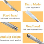 Premium Bread Lame Scoring Tool Kit,11 Blades,Stainless Steel Handle,Safety Cover with 2 Finger Sleeves Pattern String for Artisan Sourdough Baking,Scoring Knife for Bread Baking