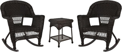 Jeco 3 Piece Rocker Wicker Chair Set by Jeco
