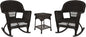 Jeco 3 Piece Rocker Wicker Chair Set by Jeco