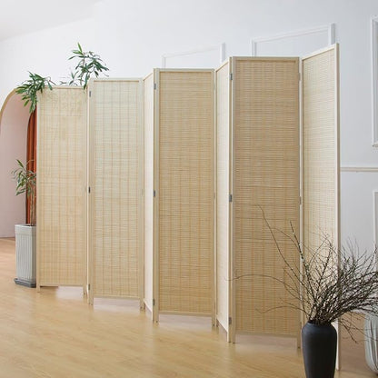 Furnnylane 8 Panel Bamboo Room Divider - Image 3