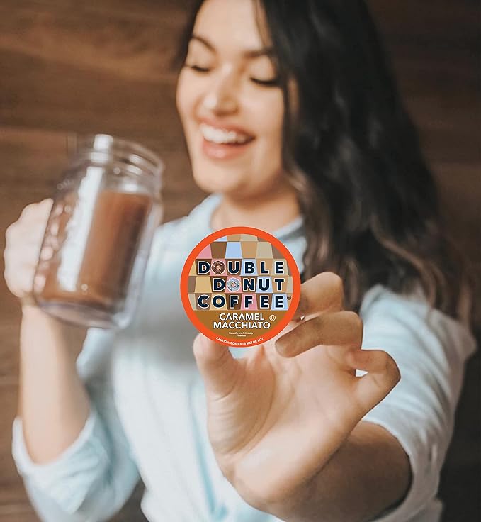 Flavored Coffee Variety Pack with Recyclable Single Serve Flavored Coffee Pods, for Keurig K Cups Coffee Makers, from Double Donut Coffee, 72 Count