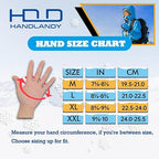 HANDLANDY Waterproof Insulated Work Gloves, 3M Thinsulate Thermal Winter Gloves for Men Women Touch Screen, Warm Ski Snowboard Cold Weather Gloves (Medium, Blue)