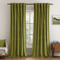 MIULEE Velvet Curtains 52x90 inches 2 Panels Moss Green Blackout Curtains | by MIULEE