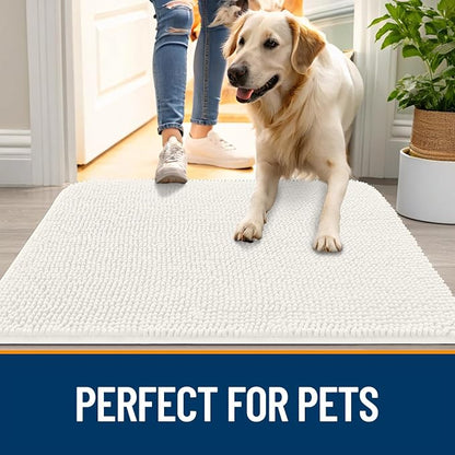 OLANLY Dog Door Mat for Muddy Paws 59x20, Super Absorbent Chenille Mud Mat | - Image 6