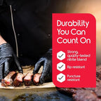 Inspire Black Nitrile Gloves | THE ORIGINAL Quality Black Gloves Disposable Latex Free | 4.5 Cooking