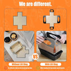 Reusable Silicone Bread Loaf Pan Liner, Food-Grade Silicone Bread Sling, Sourdough Bread Mat, Loaf Pan Lifters, Non-Stick&Easy Clean Dough Transfer Tool, Fits 9x5 or 1.5lb Loaf Pans, Black & Orange