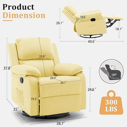 Korser Recliner Chair, 360 Swivel Rocker Chair - Image 2