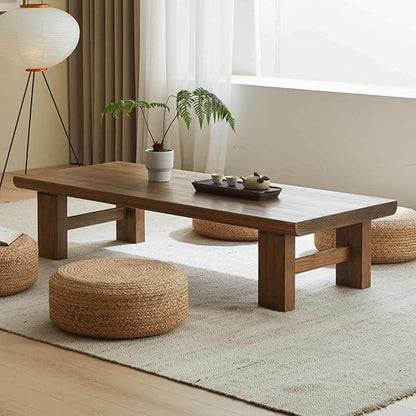 Japanese Style Solid Wood Coffee Table by Unknown