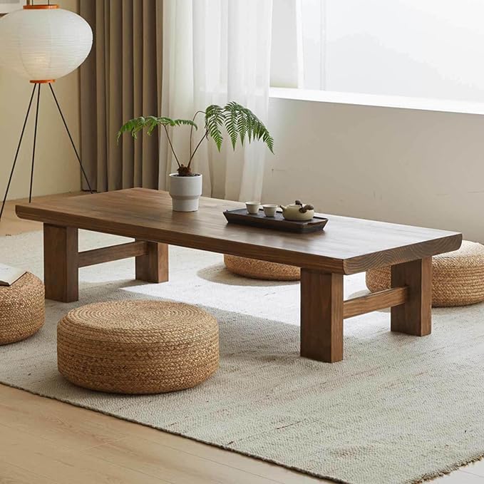Japanese Zen Solid Wood Coffee Table by Unknown