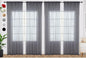 SpaceDresser Grey Sheer Curtains 4 Panels Rod Pocket Semi-Sheer Curtain 84 by SpaceDresser