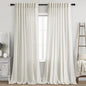 Extra Long Cream Linen Curtains 108 Inches Long 2 Panels Set by Nanspring