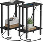 TUTOTAK Small End Table with Charging Station, Narrow Side Table with USB Ports by ChoosetutotakFurnitureBuildYourCozyHome
