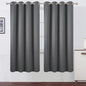 Grey Blackout Curtains/52 x 72 Inch/Set of 2 Panels Thermal Insulated Room by Lemomo