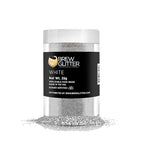 White BREW GLITTER Edible Glitter For Drinks, Cocktails, Beer, Garnish Glitter & Beverages | KOSHER & HALAL Certified | 100% Edible & Food Grade | Vegan, Gluten, Nut Free (25g, White)