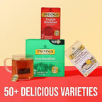 Twinings Irish Breakfast Black Tea Individually Wrapped Bags, 100 Count (Pack of 1), Flavourful, Bold, and Robust, Caffeinated, Enjoy Hot or Iced, 100 Teabags