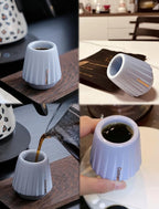 Cocinare KissCup Ceramic Espresso Cup – 2.2oz Demitasse Cup for Espresso, Pour-over coffee & Tea, Lavender Purple, Ceramic Collection