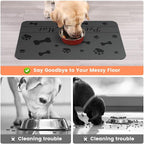 Pet Feeding Mat-Absorbent Pet Placemat for Food and Water Bowl, with Waterproof Rubber Backing, Quick Dry Water Dispenser Mat for Dog and Cat (17"x27", Bones)