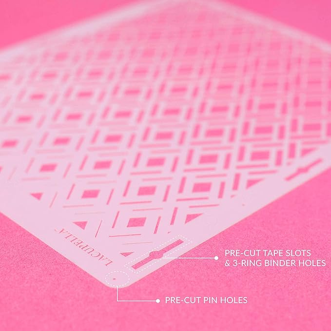 Cake Baking Stencil - Seamless Delicate Pattern for Decorating Tall Double Barrel Cake to Use with Buttercream, Royal Icing, Ganache, Paint, Airbrush (FLAIRE)