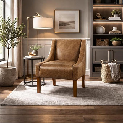 HomePop Modern Swoop Arm Accent Chair - Image 2