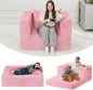 Futon Sofa Bed with Pillow, 3-in-1 Sleeper Sofa Bed with Removable Cover by Cansunna