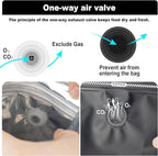 Coffee Bags with Valve(60pcs,16 oz,1 lb) Vented Coffee Beans Packaging Bags High Barrier Aluminumed Foil Flat Bottom Heat Sealed Side Zipper Resealable Storage Bag for Home or Business（White+Green）