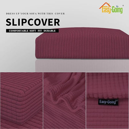Easy-Going Stretch 1 Piece Loveseat Couch Cushion Cover - Image 3