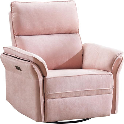Power Swivel Rocker Recliner, Glider Recliner Nursery Chair by Rhevoy